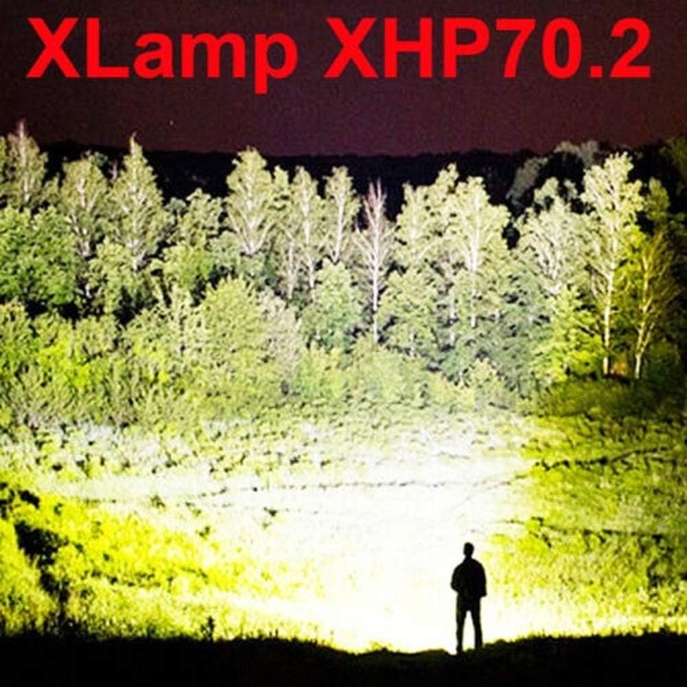 led Flashlight 90000 lumens Most Powerful 26650 USB Torch XHP70 Hunting (P70 Flashlight) - - 