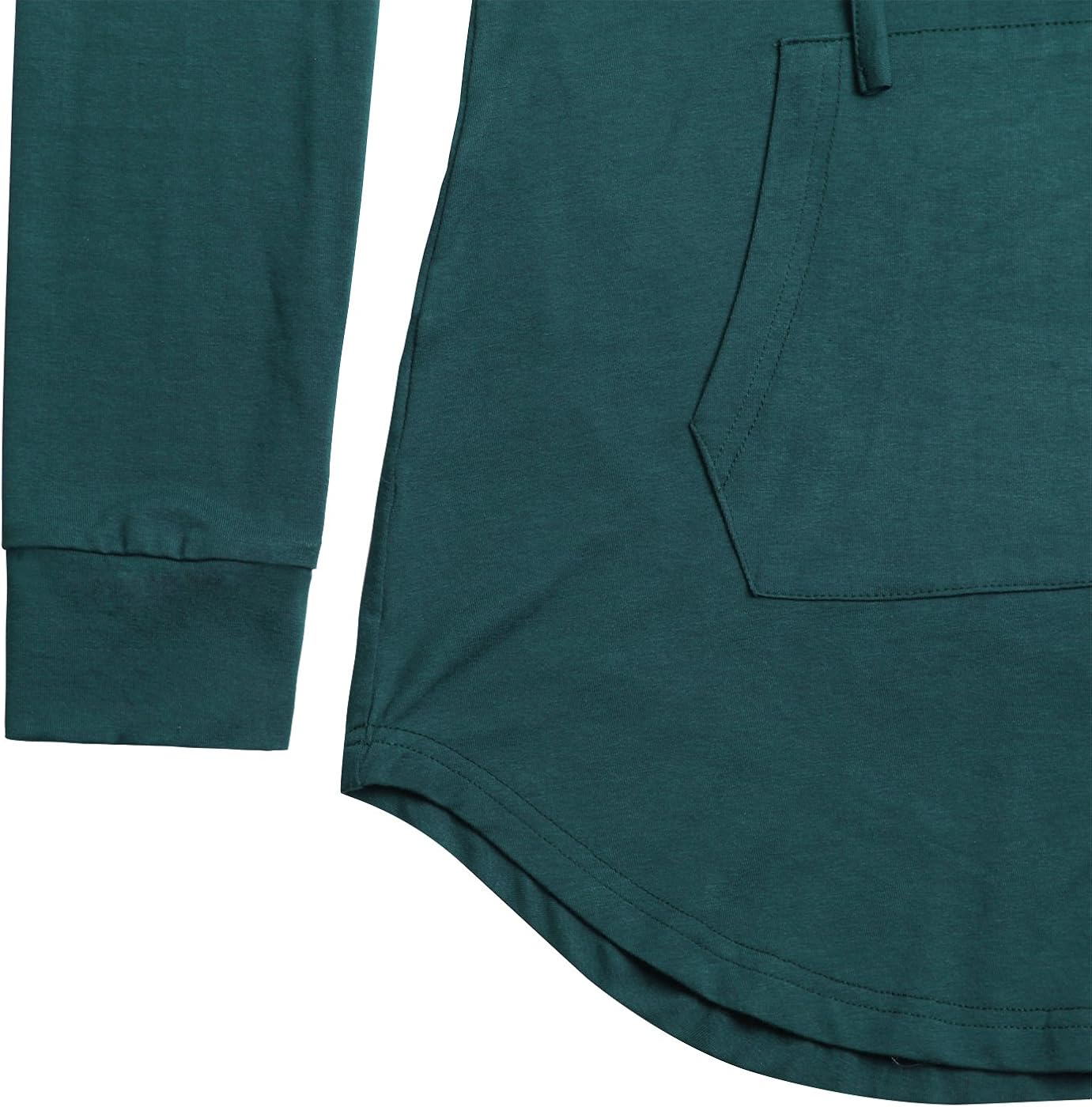 Nandashe Women Pullover V-Neck Long Sleeve Kangaroo Pocket Tunic Hoodies: Clothing