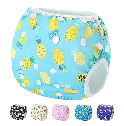 Innobeta 1pcs Pannolini Da Nuoto Riutilizzabile Costume Pannolino Lavabili Impermeabile Pannolino Piscina 0 3 Anni Per Neonati E Bambini Size M