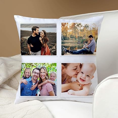 Buy Giftshotspot 12 X 12 Inch 4 Photos Personalized Cushion Custom