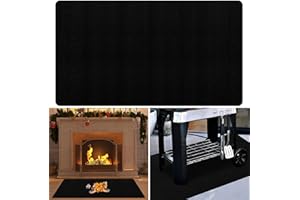 SVEPNDIC 26x46inch Fireproof Hearth Mats for Fireplaces Fire Resistant Rectangle Fire Pit Mat,Fireproof Grill Pads,Under Grill Mat for Outdoor Charcoal, Smokers, Gas Grills, Deck and Patio Protective Mats