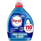Persil Original Liquid Laundry Detergent, 110 Loads, 82.5 Fl Oz | Deep Clean &amp; Care, Helps Protect Colors, Tackles Tough Stains, Ultra Concentrated Formula, HE Safe, All Water Temperatures