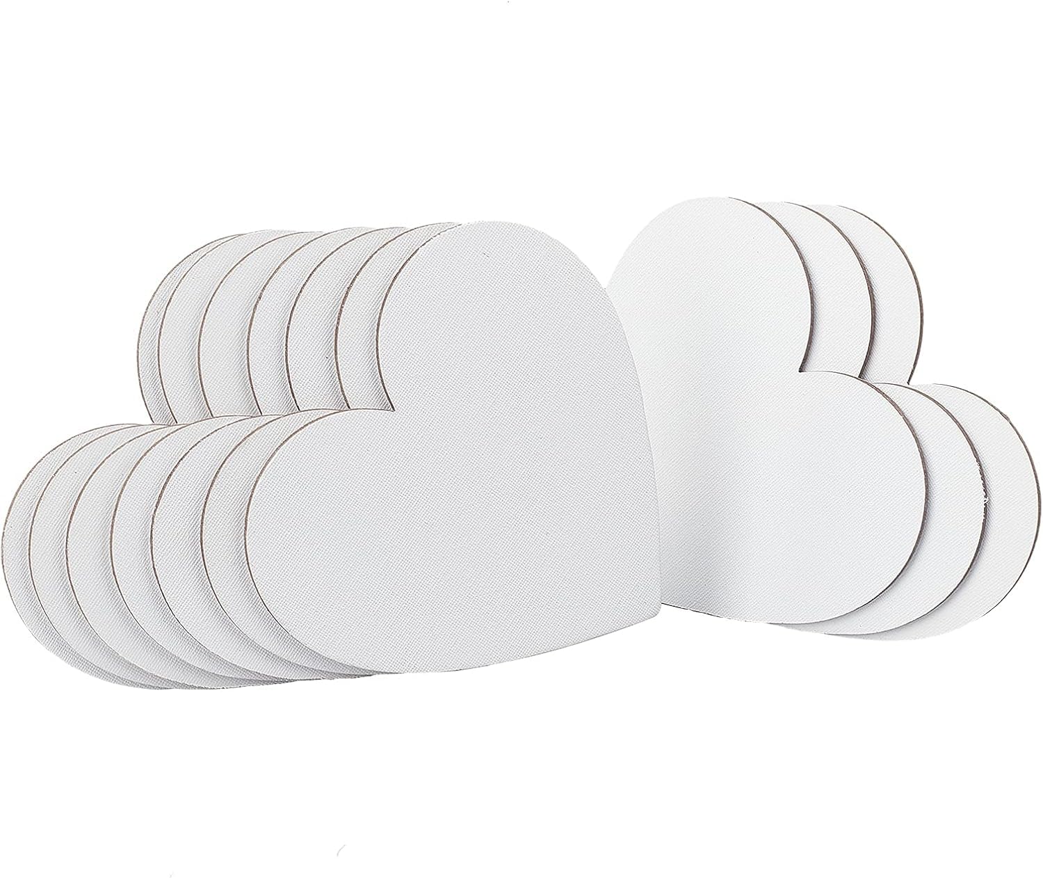 NBEADS 12 Pcs Heart Painting Canvas Panels, Blank Canvas Drawing Boards for Oil & Acrylic Painting Students Artist Hobby Painters and Beginners, 15x15cm