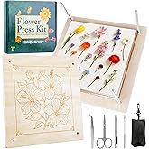 MeRGBWLife Flower Press - 11"x11" Wooden 10 Layer Flower Press Kit for Crafts Pressed Flowers & Plant Press, Scrapbooking, Bookmark Making, Wedding Bouquet Preservation, Dried Flowers