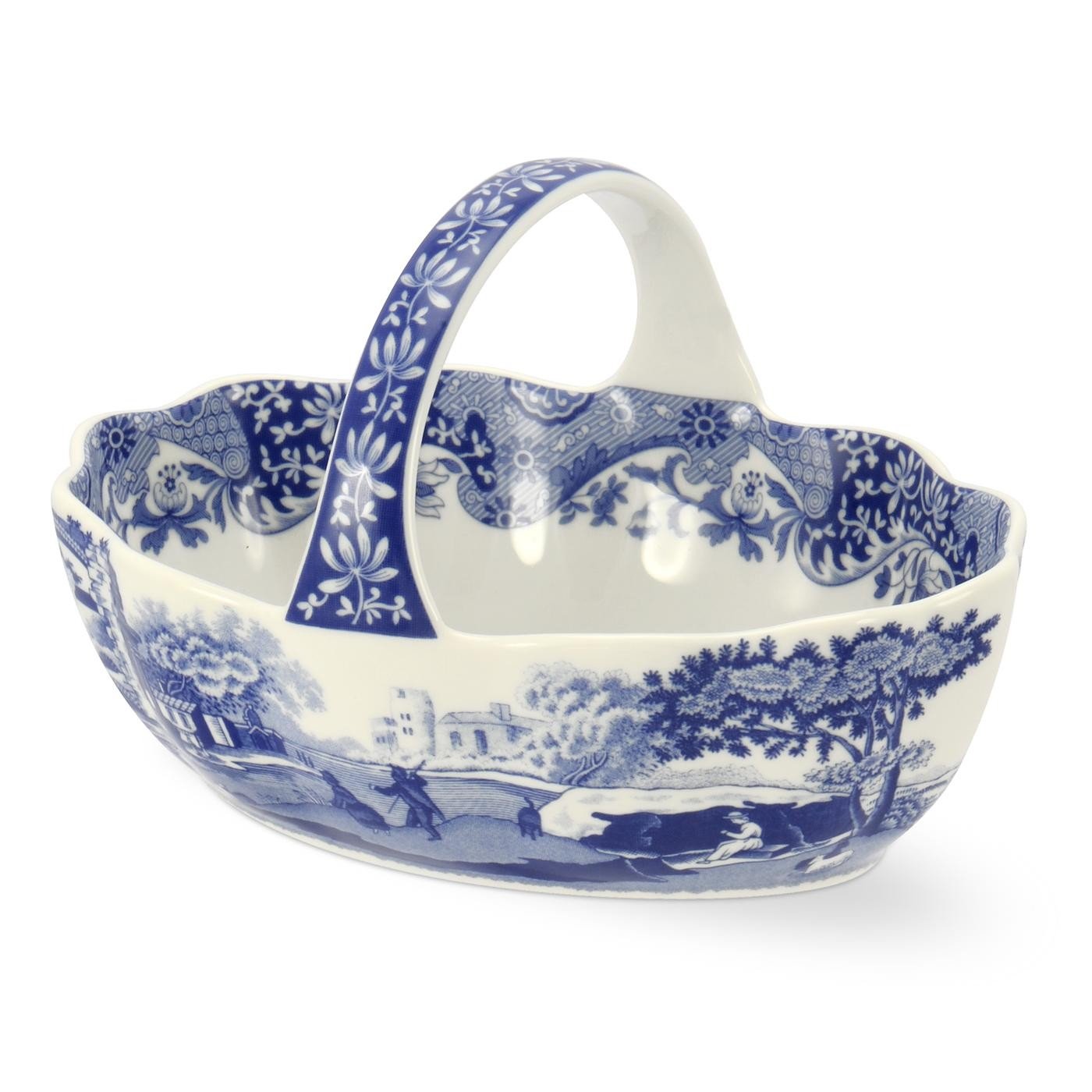 Spode Blue Italian small handled basket
