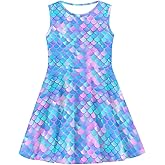KiuLoam Cute Sleeveless Dresses for Girls Summer A-Line Dress Casual Sundress for 3-16