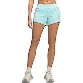 MCEDAR Women's Low Waisted Running Shorts 4" with Mesh-Lined Active Workout Quick Dry Gym Athletic Sports Short Zip Pocket