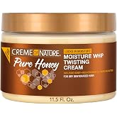 Creme of Nature Pure Honey Moisture Whip Twisting Cream, 11.5 oz | Twisting cream that defines and elongates curls with long-lasting moisture and a soft, touchable hold. Infused with honey.