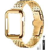 QUNDAXI Slim Metal Band with Apple Watch Band 40mm 41mm 38mm 45mm 44mm 42mm, Dressy Stainless Steel Chain Strap for Women Man iWatch Bands Series 9 8 7 6 5 4 3 2 1 SE SE2