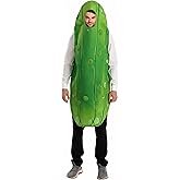 Spooktacular Creations Halloween Pickle Adult Unisex Food Costume, Funny Men's Cosplay Jumpsuit