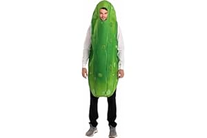 Spooktacular Creations Halloween Pickle Adult Unisex Food Costume, Funny Men's Cosplay Jumpsuit