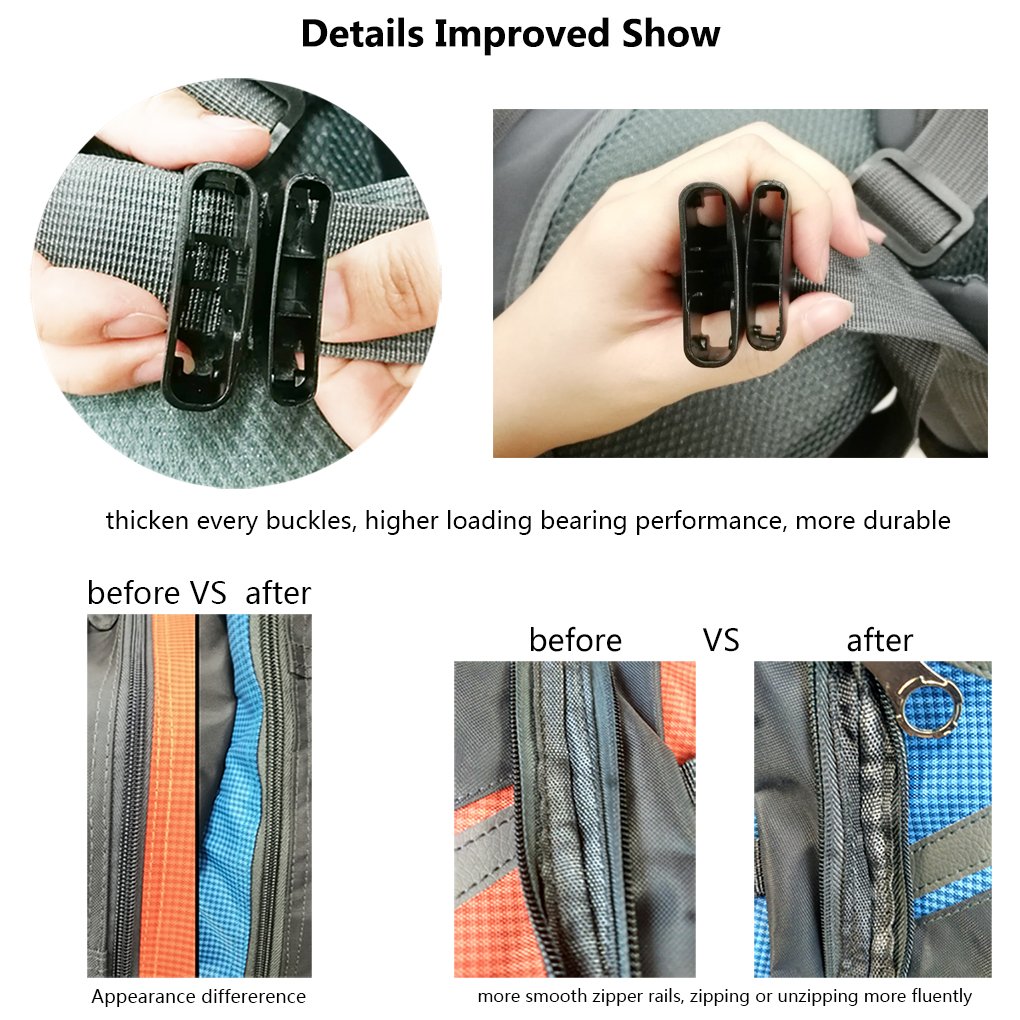 60 L Waterproof Ultra Lightweight Packable Climbing Fishing Backpack Hiking Daypack,Internal Frame Backpack,Handy Foldable Camping Outdoor Backpack Bag with a Rain Cover (Black, 60L)