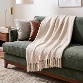 Americanflat 50x60 Throw Blanket - Soft and Breathable Cotton Throw Blanket for Couch, Bed, Chair - Decorative Blankets Perfe