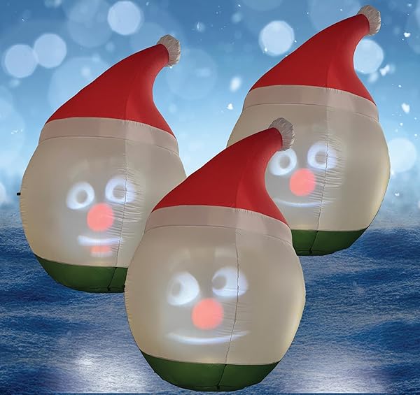 ANIMAT3D INFLATABLE MR. CHILL TALKING ANIMATED INFLATABLE SNOWMAN WITH BUILT IN 56 INCH HD SCREEN AND BUILT IN PROJECTOR + SPEAKER INCLUDES 30 MINUTES OF CONTENT