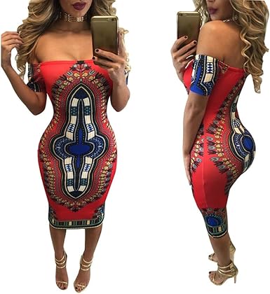 dashiki bodycon dress