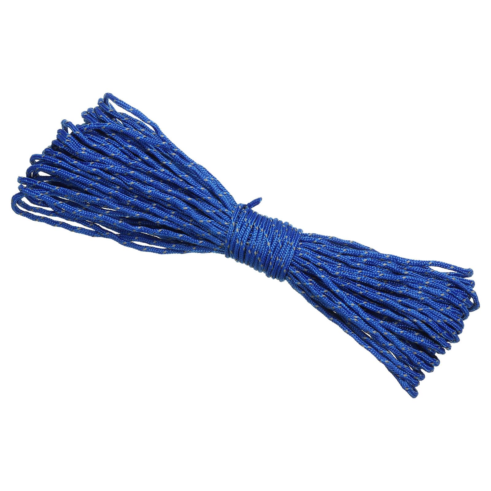 PATIKIL 65 Feet Reflective Guyline Camping Paracord, 2mm Tent Cord Guyline Rope Nylon Paracord Rope for Camping Tent Tarp Hiking, Dark Blue (20M)