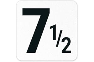 SIGO SIGNS 7 1/2 Inches/Feet Vinyl Adhesive Pool Depth Marker, 6x6 inches, Pool Marker Anti Slip, Made in USA