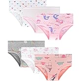 LIFPAU Toddler Underwear Girls Panties Kids Briefs Comfortable Cotton Soft Cute Pattern 6 Pack for 2-8 Years