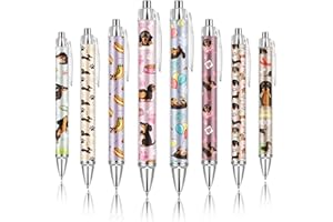 Ireer 8 Pcs Ballpoint Pens for Women 1.00 mm Cute Black Ink Fancy Pens Fine Point Smooth Writing for Students Classroom Office Supplies(Dachshund)