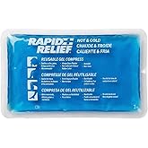 Rapid Relief Reusable Hot & Cold Gel Compress 5” x 9” – Flexible Ice & Heat Pack for Headaches, Injuries, Sprains, Swelling, 