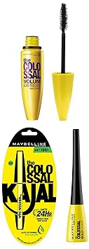 Maybelline New York Colossal Kit(Kajal + Volume Express Washable Mascara Glam Black + Bold EyeLiner)