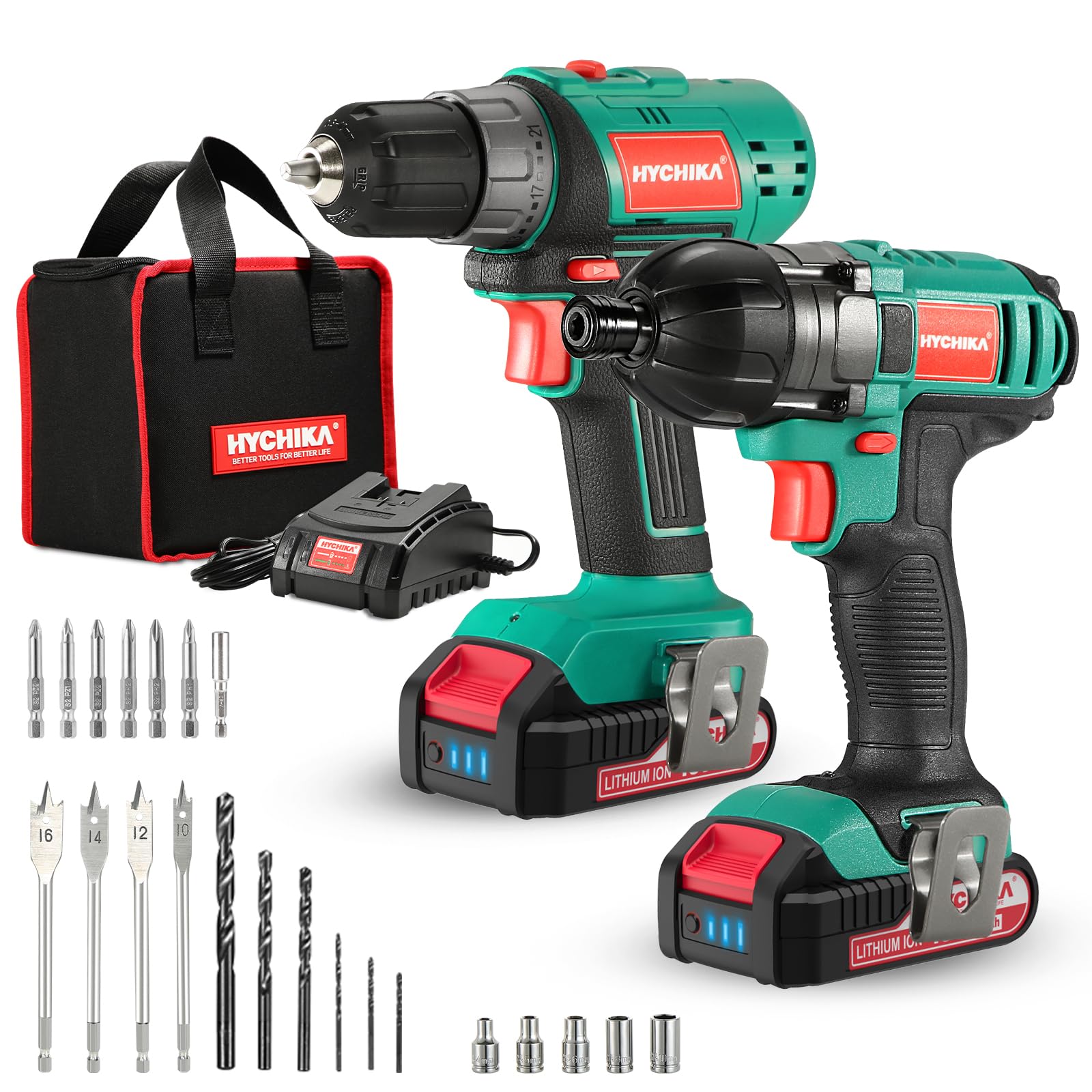 HYCHIKA Cordless Drill Driver...