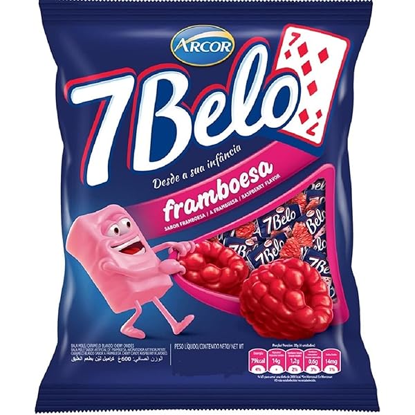 Amazon.com : Arcor - 7 Belo Sabor Framboesa - Rasberry Chewable