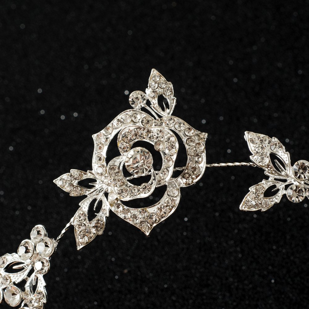 Set 4 Collane Girocollo Con Cristallo E Strass Reaky | Argento | Lunghezza Regolabile 31+10cm | Donna - 5