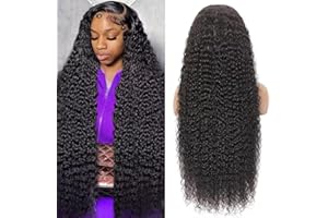 Tagota 32 Inch Deep Wave Lace Front Wigs Human Hair 13x6 HD Lace Front Wigs Human Hair Pre Plucked Brazilian Curly Wig Human Hair 200 Density Glueless Frontal Wigs with Baby Hair For Women