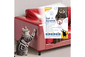 BOBBLET Anti Cat Scratch Furniture Protector for Leather Furniture,18 Pcs Self-Adhesive Cuttable Couch Protector from Cat Claws, Easy to Apply and Remove,No Pins