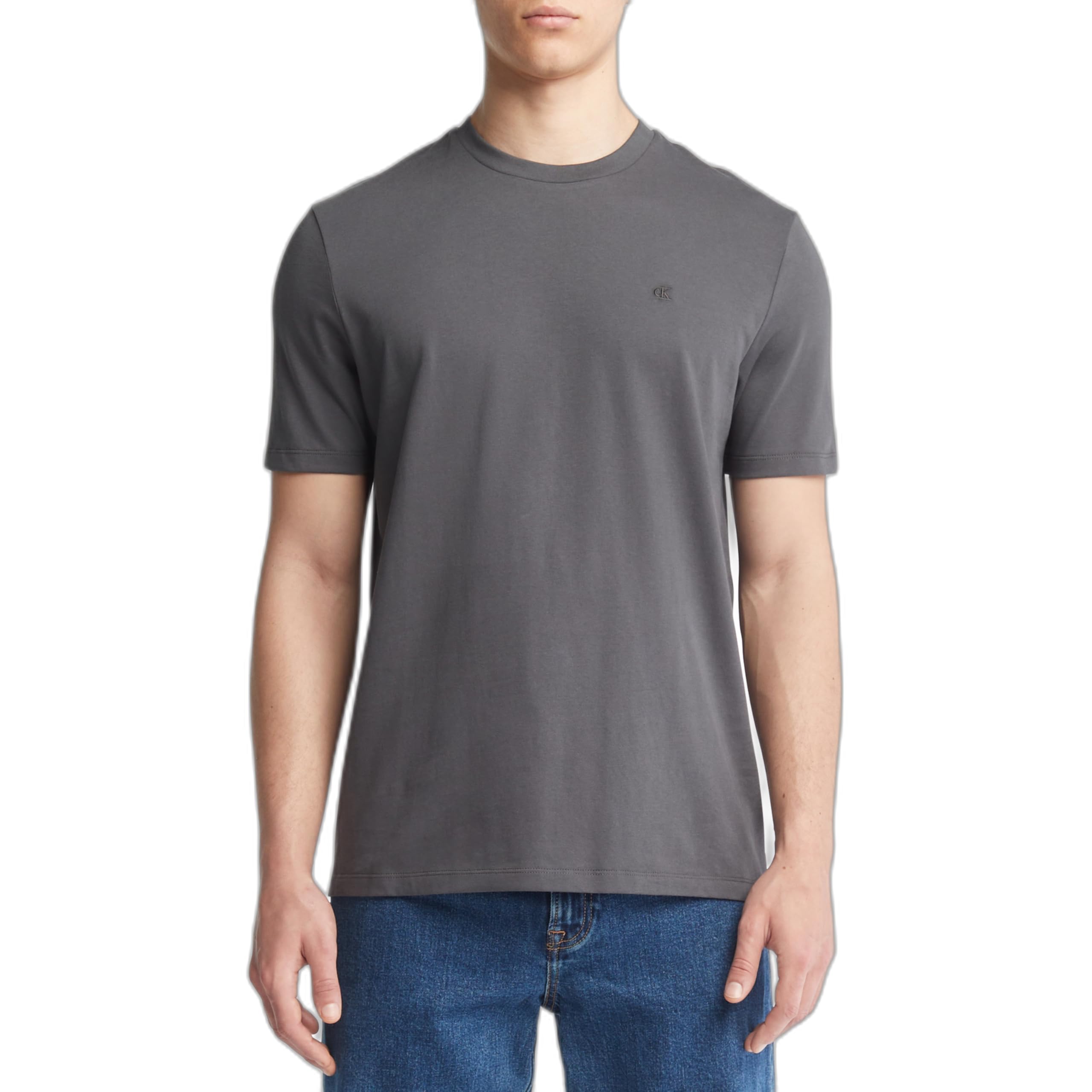 Calvin Klein Men’s Smooth Cotton Solid Crewneck T-Shirt