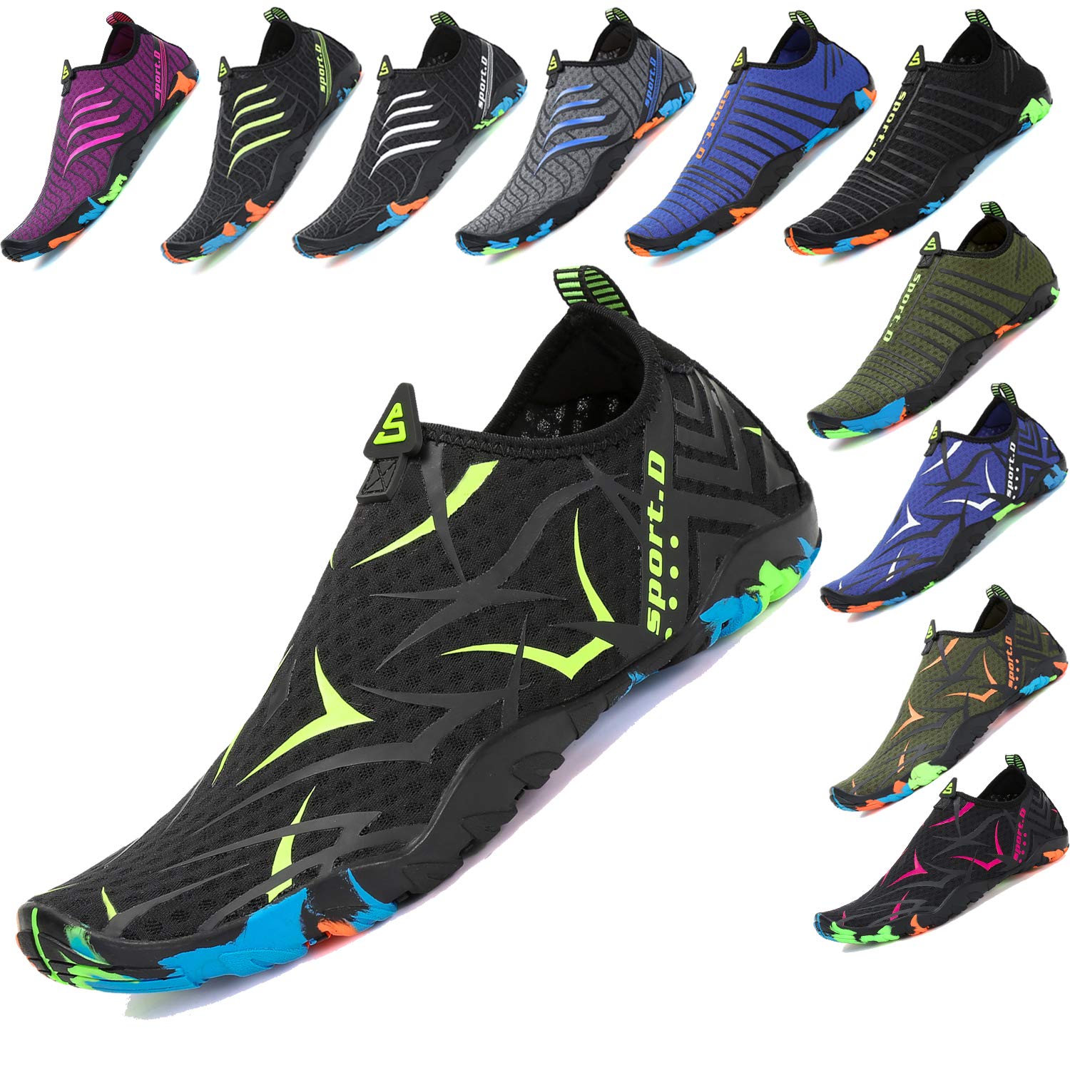 ブラック レディース D M B07cydgvv4 Maniamixx Us Us B M サイズ カラー 9 Us Men 10 Women ウォーターシューズ 春夏新作