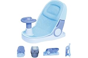 JOYINGBABY Baby Bath Seat,Baby Bathtub Seat for Sit-up,Baby Shower Chair Infant Bath Seat for Baby 0-24 Months with 4 Secure Suction Cups,Adjustable Backrest Support