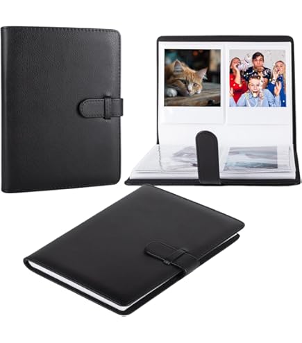 120 Pocket Photo Album For Fujifilm Instax Wide & Polaroid - Linen Cover With Writing Space