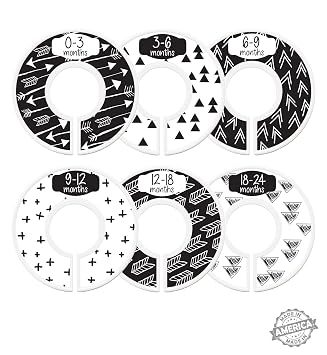 Amazon Com Modish Labels Baby Nursery Closet Dividers Closet Organizers Nursery Decor Gender Neutral Baby Boy Baby Girl Tribal Arrows Triangles Boho Geometric Nordic Black White Black White Home Improvement