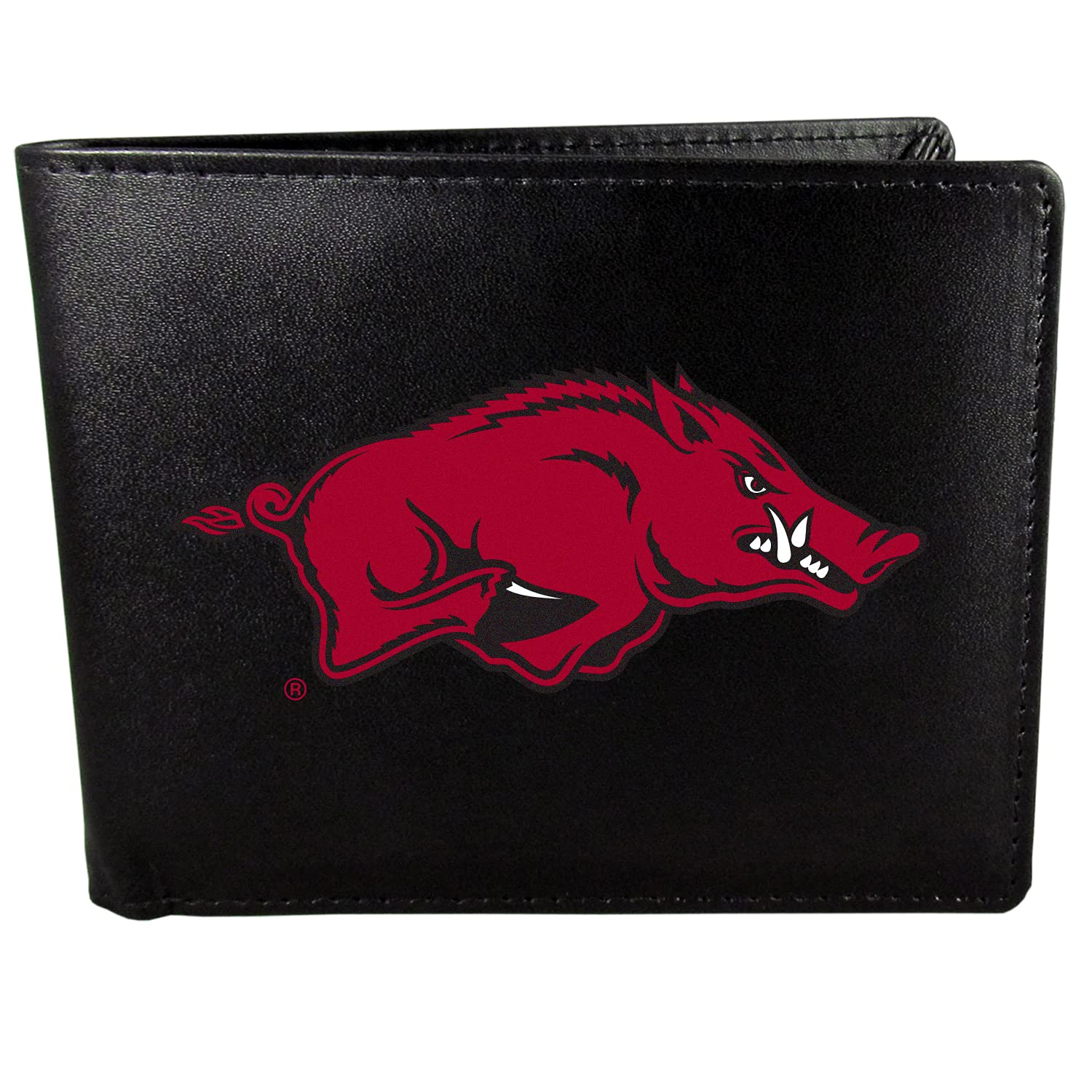 Siskiyou Sports NCAA Mens Arkansas Razorbacks Bi-fold Wallet Large Logo One Size Black