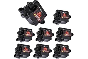 B4B BANG 4 BUCK BANG4BUCK 8Pcs UF271 D581 Ignition Coil Pack Compatible With Cadillac Chevy GMC Sierra Suburban Escalade Avalanche Silverado 4.8L 5.3L 6.0L 8.1L (SQUARE)