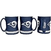 NFL Los Anegles Rams Coffee Mug14oz Sculpted Relief, Team Color, 14 Ounce