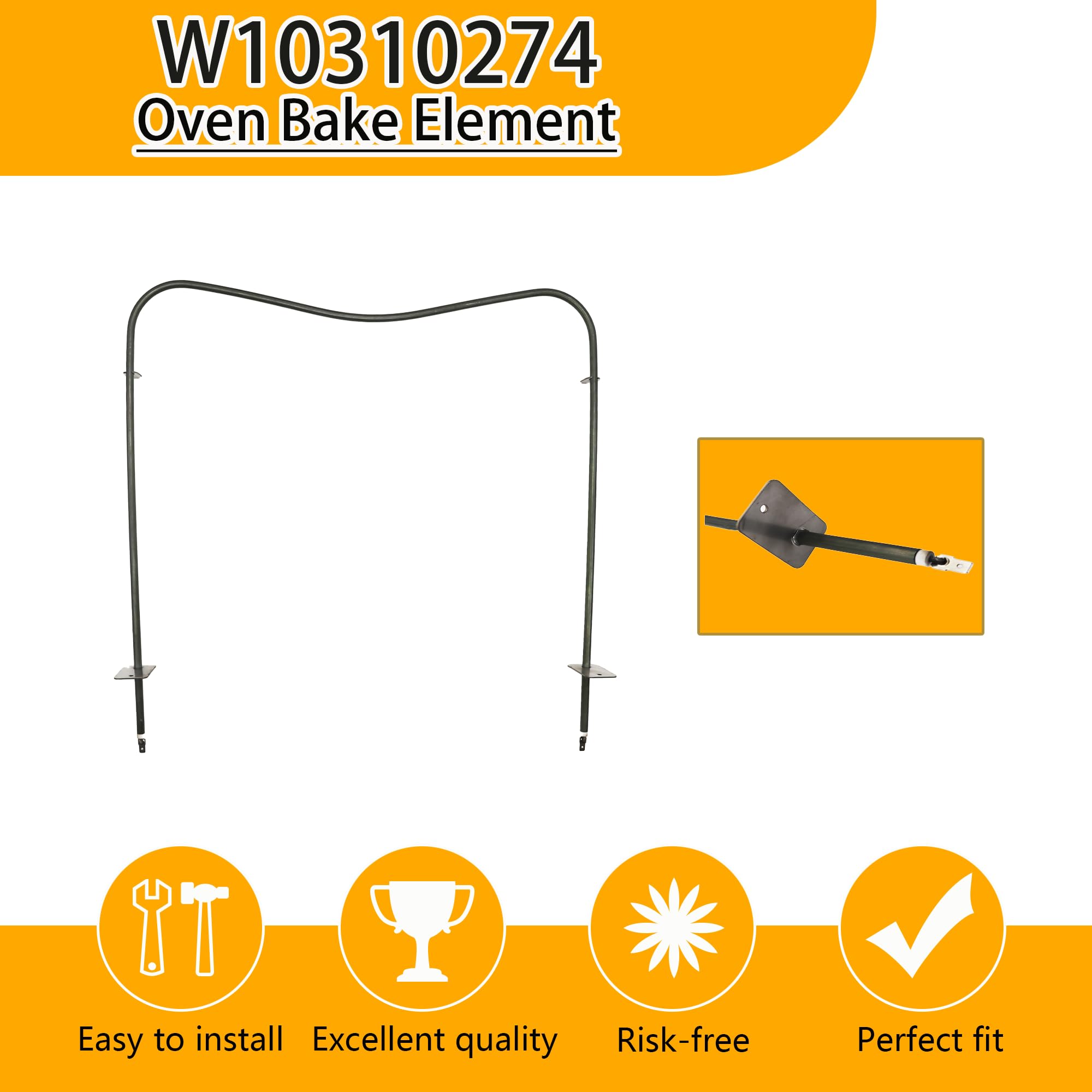 W10310274 Oven Bake Element Fit for amana Ikea maytag whirpool jenn-air, Replaces part 74010883, 7406P439-60, 1863288, AP6019234, PS11752540