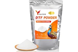 YITENTEK DTF Powder - 500g / 17.6oz White Digital Transfer Hot Melt Adhesive, DTF PreTreat Transfer Powder for All DTF and DTG Printers, DTF Hot Melt Adhesive Powder for All Fabric, 1.1LB