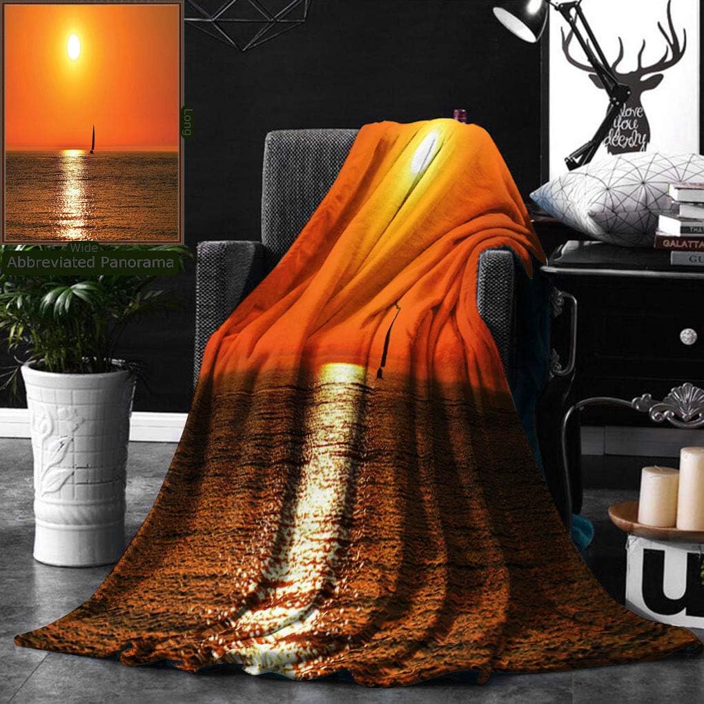 Unique Custom Digital Print Flannel Blankets Sailboat