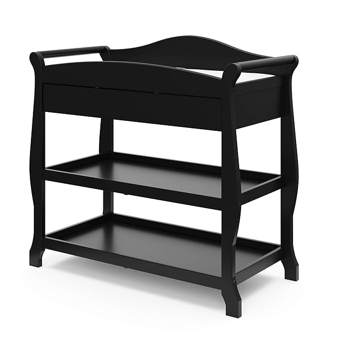Amazon Com Storkcraft Aspen Changing Table With Drawer Black
