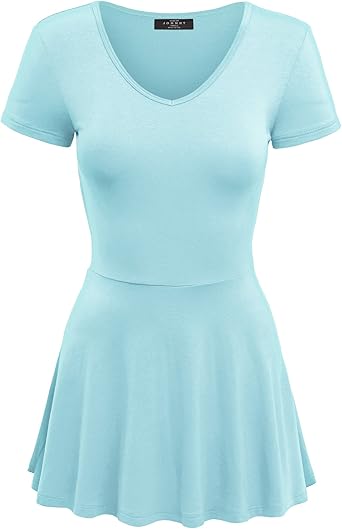 white short sleeve peplum top