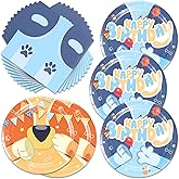 40Pcs Blue Dog Birthday Party Decorations Plates and Napkins Blue Dog Party Supplies Serve 20 Guests