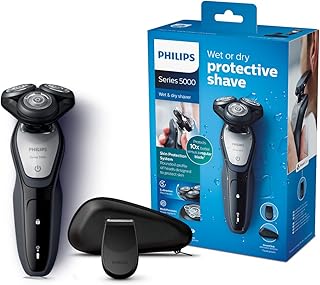 Philips S5290/12 Elektrischer Nass-und Trockenrasierer Series 5000 mit MultiPrecision-Klingen, Präzisionstrimmer