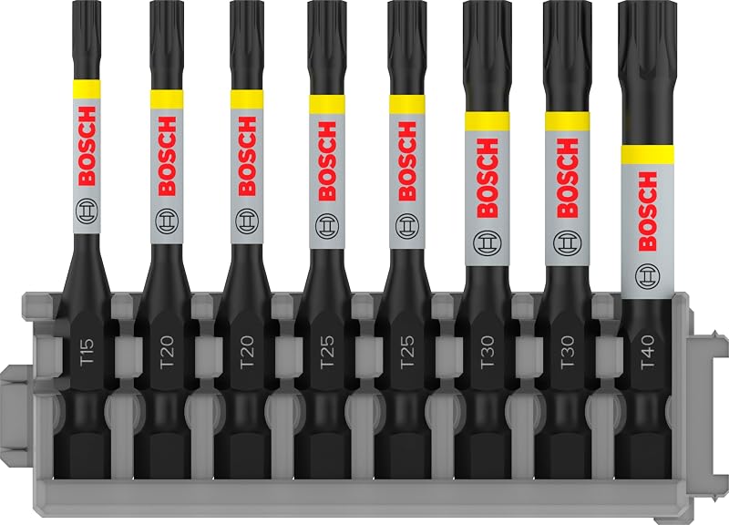 Bosch 8X PRO Torx Impact Bit 170x120 mm 1/4" Hex T15-T40 8 pcs