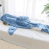 TBGENIUS Shark Blanket Onesie Adults Shark Hoodie Cozy Fleece Costume view 3
