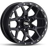 RockTrix RT107 20 inch Wheel for 2004-2026 Ford F150, 20x9 6x135 Rims -12mm Offset, 4.5in Backspacing, Matte Black, 2500 lb Weight Rating, Also compatible with Bronco Raptor F150 Lightning