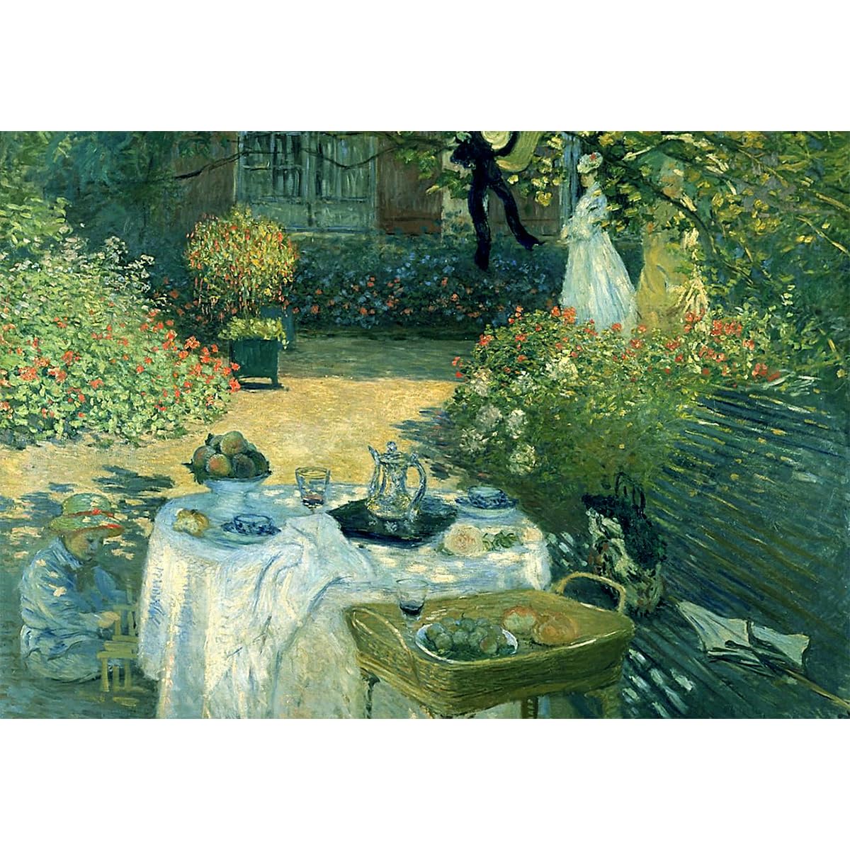MISITU Mini 1000 Pieces Jigsaw Puzzle for Adult, Painting "Lunch" by Monet, Micro Puzzles for Room Decoration