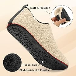QFH Womens Mens Indoor Home Slippers Adult